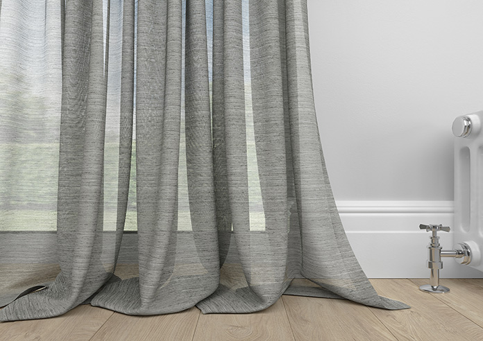 Sahara Voile, Metallic Grey - Made to Measure Curtains - Image 6